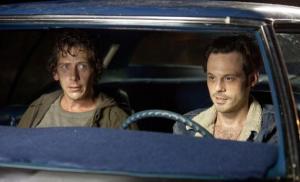 Gutter-level thieves Frankie and Russell (Scoot McNairy and Ben Mendelsohn) in Killing Them Softly