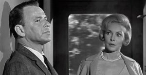 Captain Bennett Marco (Frank Sinatra) has a strange exchange with Rosie (Janet Leigh) in The Manchurian Candidate