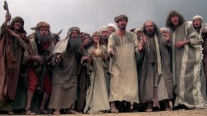 Brian's unwanted followers try to find meaning in the smallest things in Life of Brian