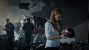 Pepper Potts (Gwyneth Paltrow) picks up the pieces in Iron Man 3