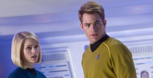 New crew member Carol Marcus (Alice Eve) hasn't yet fallen for Kirk's (Chris Pine) charms in Star Trek Into Darkness
