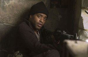 Senior rebel Luke (Chiwetel Ejiofor) in Children Of Men