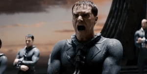 A typically restrained Michael Shannan as General Zod in Man Of Steel