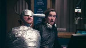 Alan (Steve Coogan) and Sidekick Simon (Tim Key) are forced to stay on air in Alan Partridge: Alpha Papa