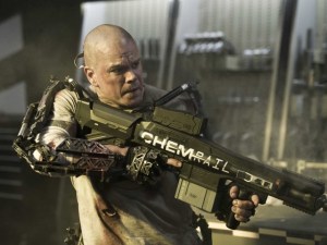 Max De Costa (Matt Damon) and his Big F**king Gun in Elysium