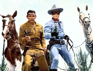The original Lone Ranger (Clayton Moore) and Tonto (Jay Silverheels)