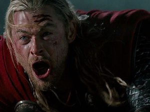 "Nooooooo!!!!" Chris Hemsworth plays Thor in Thor: The Dark World