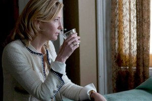 Jasmine (Cate Blanchett) hits the bottle again in Blue Jasmine