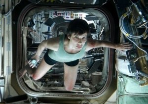 Dr Ryan Stone (Sandra Bullock) reaches the relative safety of the International Space Station in Gravity