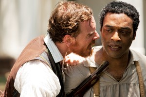 Solomon Northup (Chiwetel Ejiofor) is brutalised at the hands of psychopathic plantation owner Edwin Epps (Michael Fassbender) in 12 Years A Slave