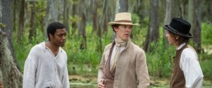 Solomon Northup's (Chiwetel Ejiofor) first 'master' William Ford (Benedict Cumberbatch) and his cruel carpenter John Tibreats (Paul Dano) in 12 Years A Slave