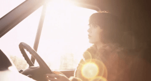 The alien (Scarlett Johannson) goes about her business in Under The Skin