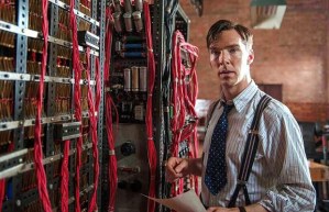 Professor Alan Turing (Benedict Cumberbatch) with 'Christopher' in The Imitation Game