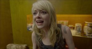 Riggan Thomson's long-suffering daughter Sam (Emma Stone) in Birdman