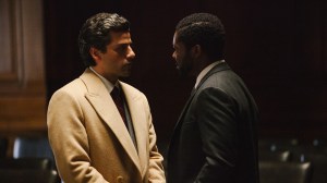 Abel Morales (Oscar Isaac) makes his cast against Assistant District Attorney Lawrence (David Oyelowo) in A Most Violent Year
