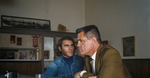 Me and my shadow: 'Doc' Sportello (Joaquin Phoenix) and Detective 'Bigfoot' Bjornsen (Josh Brolin) in Inherent Vice