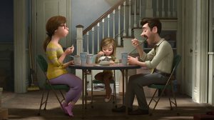 Riley's (Kaitlyn Dias) not happy with mum and dad (Diane Lane and Kyle MacLachlan) in Inside Out