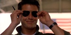 There's that smile: Tom Cruise plays Maverick in Top Gun