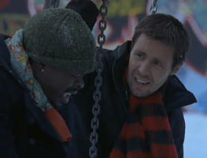 Johnny (Paddy Considine) and Mateo (Djimon Hounsou) form a bond in In America