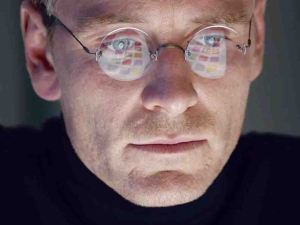 Steve Jobs (Michael Fassbender) in his iconic polo neck and jeans phase