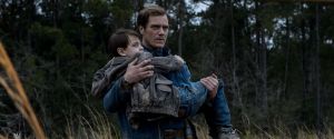 Alton (Jaeden Lieberher) and his devoted father Roy (Michael Shannon) in Midnight Special