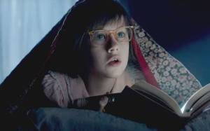 Orphan Sophie (Ruby Barnhill) can't believe what she's just seen in The BFG