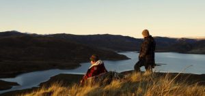 Hec (Sam Neill), Ricky (Julian Dennison) and the beautiful NZ scenery in Hunt For The Wilderpeople